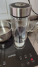 希诺抗菌玻璃杯双层商务办公车载水杯男高档泡茶杯子XN-9607K 410mL 实拍图