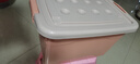 星优收纳箱特大号储物箱大容量加厚搬家衣服零食玩具塑料整理箱后备箱 茱萸粉 【47*34*27】中号4滑轮 实拍图