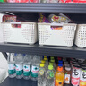 名创优品同款 杂物收纳筐塑料桌面收纳盒厨房橱柜零食玩具整理筐 奶油色高款特大号 实拍图