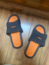傲万2026新款拖鞋男夏防滑室内居家时尚浴室情侣家居按摩外穿凉拖鞋男 黑橙 42-43 适合41-42 实拍图