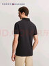 TOMMY HILFIGER25春夏新款男透气珠地网眼通勤修身短袖T恤/镶边翻领POLO衫 【修身款】石墨深灰P7I L （推荐：140-155斤） 实拍图