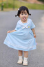 巴拉巴拉宝宝连衣裙婴儿裙子儿童公主裙女童夏装海军风甜美文艺萌 冰蓝80913 80 cm 实拍图