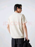 杰克·琼斯（JACK&JONES）25年男装T恤男夏季T恤舒适男士短袖凉感多色上衣纯色水洗不易走形 A05米白色 预售6月20日发货 L 实拍图