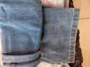 顶峰保罗（Dingfengbaoluo）牛仔裤男春秋季复古直筒宽松阔腿美式休闲长裤子DFS808中蓝L 实拍图