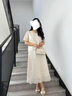 三彩大码女装2025夏季新款刺绣上衣半身裙两件套装莱赛尔气质胖MM 米白色花卉 L 165/92B 晒单实拍图