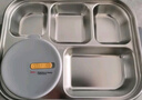泰福高（TAFUCO）饭盒304不锈钢五格餐盘防烫学生便当盒配餐具保温袋2L T5216N棕色 实拍图