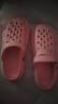 男士外穿EVA拖鞋男沙滩鞋居家凉拖女拖鞋软底一字拖洞洞鞋凉拖鞋 粉色 40 -41【尺码偏小】 实拍图