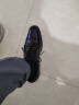 德赛（Desai）三接头手工休闲男鞋商务正装皮鞋男牛津增高英伦婚鞋 黑色 41  实拍图
