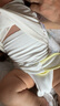babycare婴儿护肚围新生儿童宝宝护肚子脐带防着凉奶酪白2条装16*17cm 实拍图