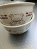【超级爆品】陶瓷碗高颜值饭碗加厚碗勺套装可爱卡通碗盘餐具套装 幸运熊 两碗两勺 实拍图