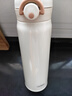 膳魔师（THERMOS）不锈钢保温杯大容量男女士水杯子轻量便携毕业礼物定制刻字JNR 奶油白 500ml 实拍图