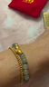 周六福 5D硬金和田玉手串 竹报佳音 和田玉手串 Y1910857 17cm 新年礼物 实拍图