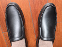 宜驰（EGCHI）新款商务休闲鞋男皮鞋大码套脚头层牛皮中年鞋子 36274 黑色 40 实拍图