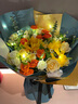 艾斯维娜父亲节鲜花速递向日葵混搭花束生日礼物全国同城配送 33朵香槟玫瑰加彩灯欧式花束 实拍图