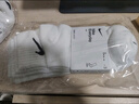 耐克(NIKE)袜子男子 速干透气篮球袜 短袜三双装SX7677-100白XL 实拍图