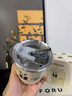 广意304不锈钢咖啡杯马克杯可爱熊猫便携大容量杯子配吸管+贴纸GY7371 实拍图