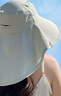 JEEP吉普大帽檐防晒帽女2025新款遮脸披肩夏太阳骑车遮阳帽子海边 活力青 无规格 实拍图