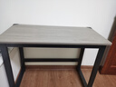 馨美凯电脑桌台式家用简易书桌办公桌简约现代工作台租房卧室学习写字桌 【单桌1.6cm厚桌面】黑架+玛尼灰 长100cm*宽50cm*高74cm 实拍图