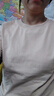 京东京造短袖女T恤纯棉女士t恤25夏季新款女装打底衫白小T 燕麦色 M 实拍图