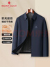 梦特娇（MONTAGUT）男士夹克春秋季翻领商务行政外套防风抗皱日常通勤上衣 藏青 56  实拍图