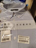 BLACKMONDAY纯棉牛津纺竖条纹短袖衬衫男全棉免烫抗皱男士商务休闲衬衣 实拍图