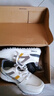 回力断码联名运动鞋女春季新款百搭透气休闲鞋女软底时尚阿甘鞋子 白灰(真皮) 35 实拍图