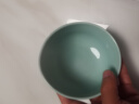 苏氏陶瓷（SUSHI CERAMICS）青瓷釉陶瓷碗花开富贵米饭碗汤碗6件套装餐具 实拍图