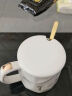 几物森林 陶瓷马克杯带盖大容量咖啡杯情侣杯牛奶杯早餐水杯男女茶杯黑色 实拍图