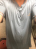 浪莎男士睡衣冰丝莫代尔触感可外穿夏季V领简约休闲家居服套装 浅蓝 2XL 实拍图