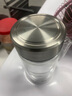 富光双层玻璃杯支持团购定制泡茶杯办公杯带把 大容量男女水杯子580ML 实拍图
