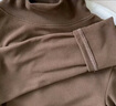真维斯（JEANSWEST）保暖内衣女半高领打底衫保暖上衣女装内穿搭无痕德绒内衣秋衣冬季 咖啡 纯色 XL 实拍图