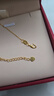 谢瑞麟（TSL）黄金项链足金5G工艺简约锁骨套链女款送礼XK683 3.3g 工费约780元 实拍图