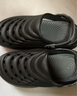 森馬洞洞鞋男士2025夏季新款外穿凉鞋男踩屎感EVA包头拖鞋厚底沙滩鞋 黑色【升级款】 40 -41【升级款】 实拍图