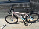 山地自行车女款成人男款男士变速公路减震单车女式初中学生青少年 钢架辐条-渐变粉【加粗硬叉】 26寸21速 实拍图