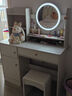 众淘梳妆台小户型化妆桌小型化妆台化妆桌卧室化妆梳妆台卧室 加长LED灯两柜一抽+凳子100cm 实拍图