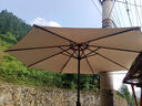 户外遮阳伞庭院伞中柱伞罗马伞室外大太阳伞露天花园阳台伞摆摊 2.7m单顶+底座 实拍图