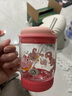 乐扣乐扣（LOCK&LOCK）宝宝牛奶杯 学生可微波加热儿童带刻度玻璃喝奶吸管水杯450ml红色 实拍图