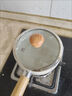 双喜酷德国辅食锅婴儿煎煮炒一体燃气灶无涂层宝宝奶锅陶瓷不粘锅蒸煮泡 内钛外白小锅+钢化盖 14cm 实拍图