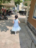 迪士尼（DISNEY）女童时尚亮片人鱼连衣裙子六一 儿童节 演出礼服夏HYZ24W020蓝130 实拍图