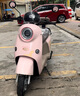 立马电动摩托车米朵80公里长续航电动车1200W高速电摩铅酸电池60V20Ah外卖上班代步电瓶车贝壳粉 实拍图