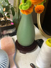 东方泥土 新中式禅意干花插花瓶陶瓷器餐桌摆件客厅电视柜玄关装饰品 T39-04E 玉净瓶 （绿色） 晒单实拍图