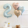 倍欢喜 生日派对数字气球场景布置大号拍照道具男孩女孩儿童周岁 复古蓝色系爱心组合-数字2 实拍图