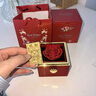 Para Ella永生花旋转花盒惊喜生日礼物女求婚创意足金高级毕业老婆首饰盒 实拍图