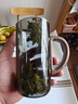 泥也泡茶杯玻璃水杯耐热高硼硅喝茶杯透明木把防烫手家用绿茶杯 实拍图