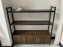 蔓斯菲尔置物架落地储物货架钢木家用多层收纳客厅置物库房仓库超市展示架 35-40层高-深胡桃色120三层带锁 实拍图
