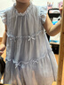 ASK JUNIOR童装儿童裙子女童连衣裙夏装天丝可爱度假风婴幼公主裙 蓝色 110 实拍图