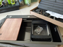 浪鲸（SSWW）厨房水槽枪灰色纳米不锈钢台下盆洗碗池洗菜盆家用一体大单槽TK12 75×46雨幕龙头+皂液器 实拍图