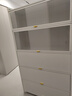 帅仕（shuaishi）厨房用具置物架落地多层餐边柜收纳碗柜家用橱柜微波炉烤箱储物柜 【组合门板】白6层80长42深 实拍图