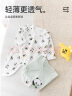 贝瑞加（Babyprints）婴儿连体衣2件装新生宝宝蝴蝶衣长袖护肚连身衣满月服 绿熊猫59 实拍图