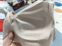 嫚熙（EMXEE）哺乳文胸春秋薄款舒适无痕聚拢前开扣怀孕喂奶哺乳内衣柔雾杏L码 实拍图